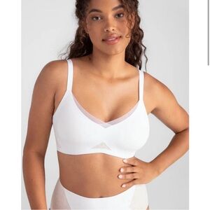 Honeylove Crossover Wireless Bra Astral White Size L